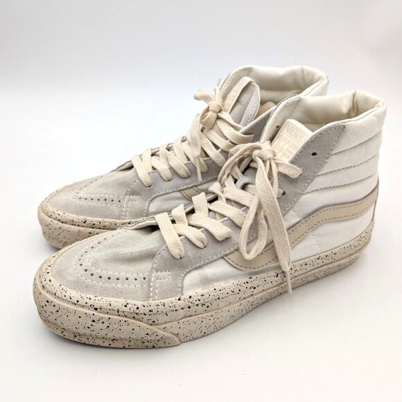 Vans SK8-Hi Classic Sneakers Shoes High Top Unisex Gray/Beige Size US W9/M7.5 - Picture 1 of 12